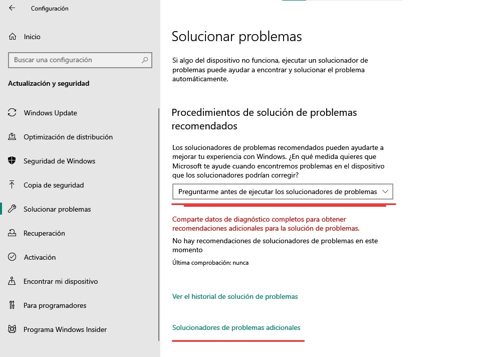 solucionador de problemas adicionales